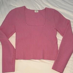 Abercrombie Bubblegum Pink Knit Top size MEDIUM